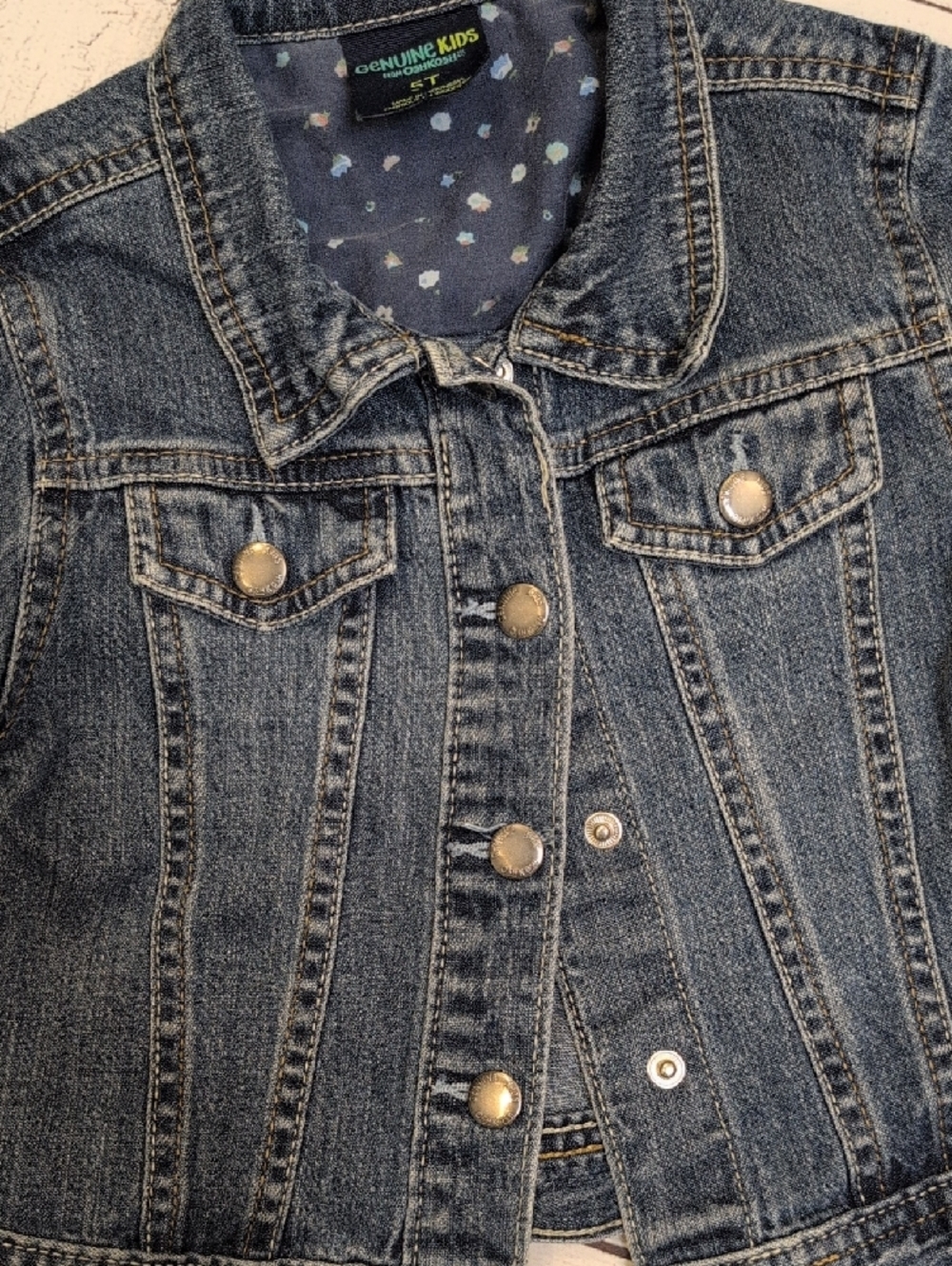 Carter's Dark Blue Denim Jean Jacket for Kids - Picture 3 of 4